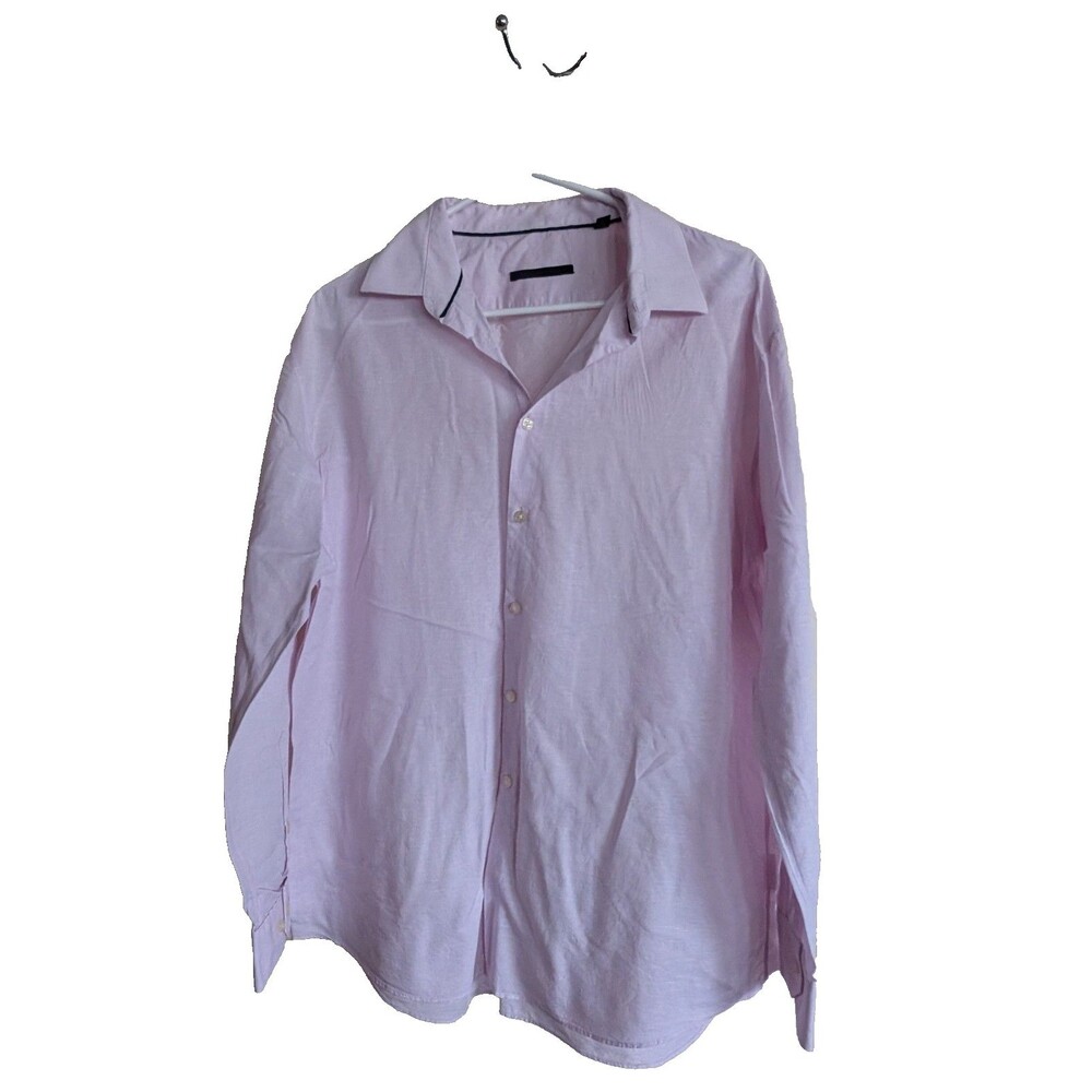 Elie Tahari Men's Pink Slim Fit Dress Shirt 16.5 32/33 Business Casual